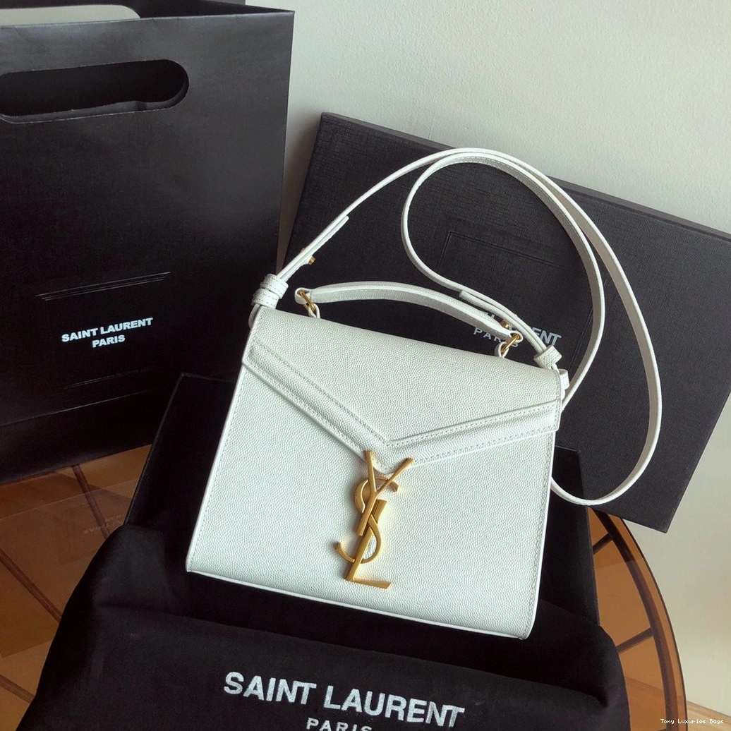 Tony Luxuries DE BAG HANDLE EMBOSSED IN MINI POUDRE GRAIN TOP YSL LEATHER CASSANDRA 0711